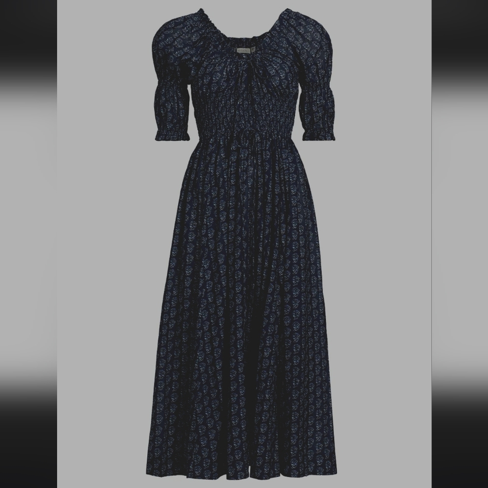 NWOT Doen Ischia Dress in Blue Bedford